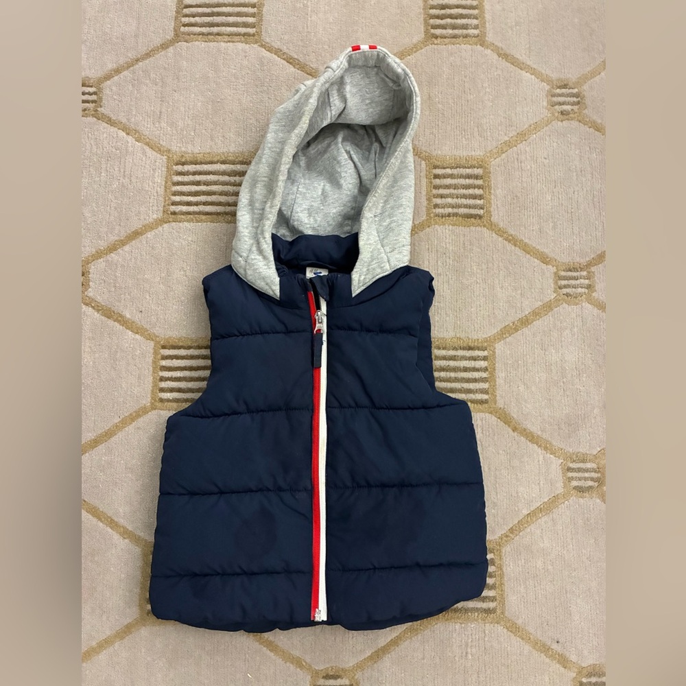 H&M Quilted Vest Removable Hood 2T